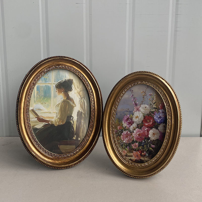 Resin Art For Photo Frame - خمر الإغاثة الأوروبية الذهبي إطار الصورة