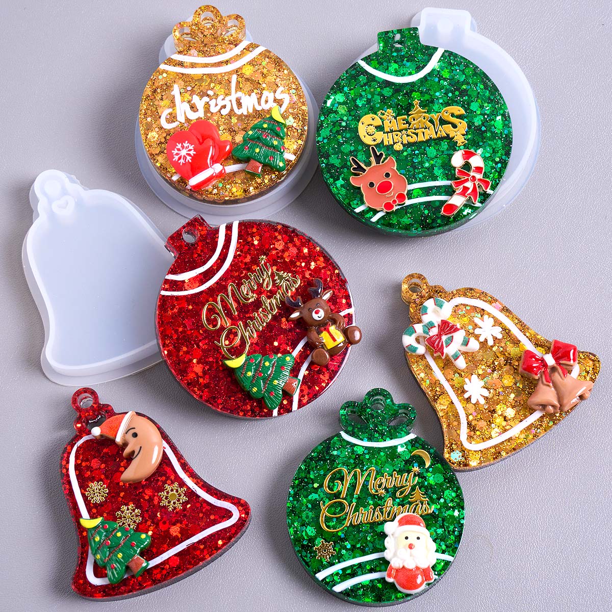 Resin Art Uv - عيد الميلاد علامة قلادة قالب من