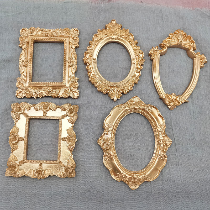 Resin Art For Photo Frame - إطار صورة صغير ذهبي صغير دعائم
