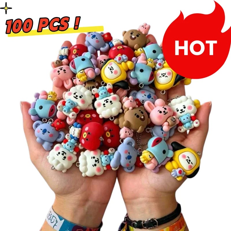 Resin Art Gift Ideas - 7 قطع من إكسسوارات BT21 الكرتونية