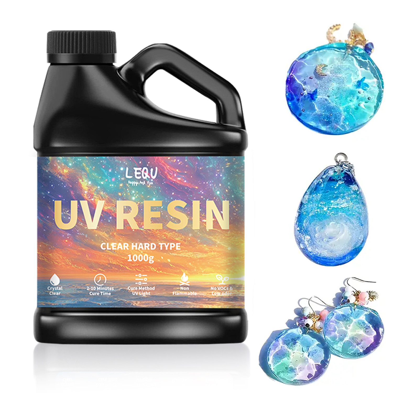 Resin Art Uv - 100/200/500/1000 جرام UV راتنجات الايبوكسي الغراء