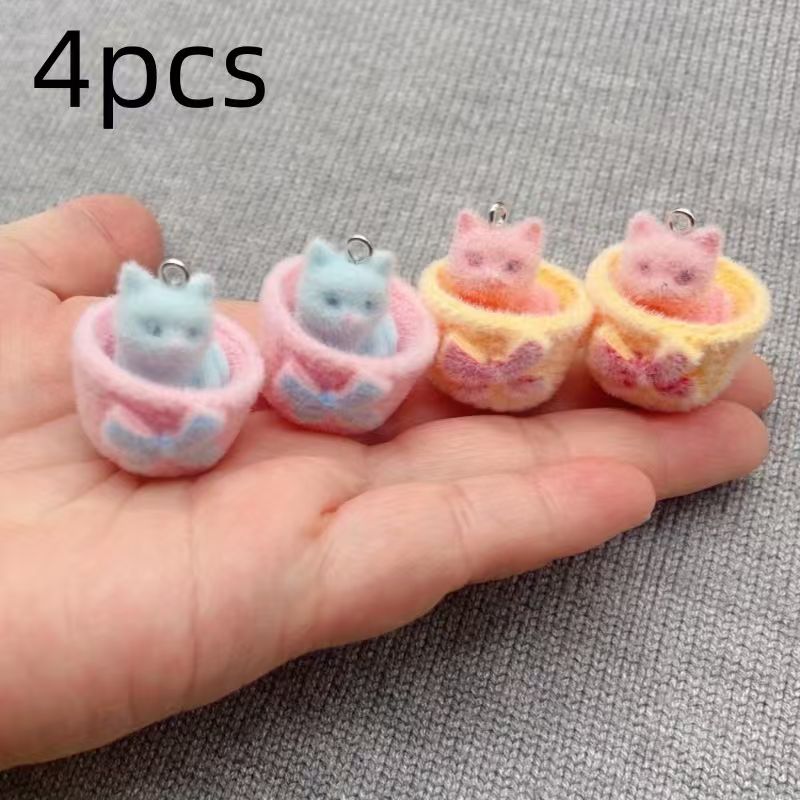 4 قطع من قلادات القطط ثلاثية ا - مراجعة Resin Art Gift Ideas وسعره