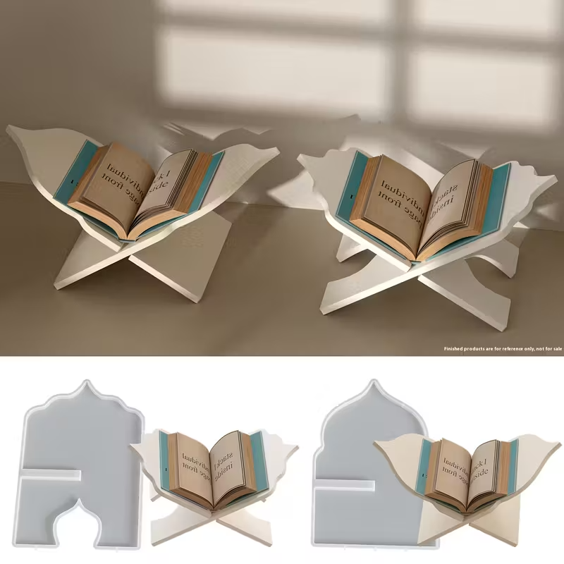 DIY للطي كتاب حامل قالب من الس - مراجعة Resin Art Quran وسعره